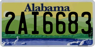 AL license plate 2AI6683
