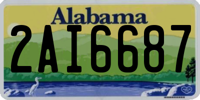 AL license plate 2AI6687