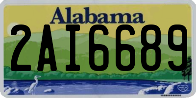 AL license plate 2AI6689