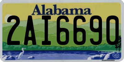 AL license plate 2AI6690