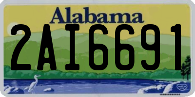 AL license plate 2AI6691