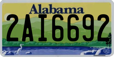 AL license plate 2AI6692