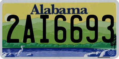 AL license plate 2AI6693