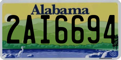 AL license plate 2AI6694