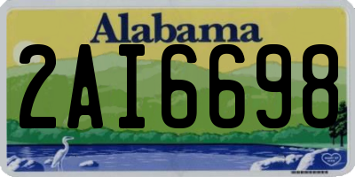 AL license plate 2AI6698