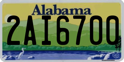 AL license plate 2AI6700