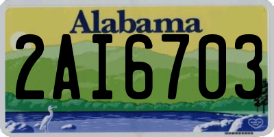 AL license plate 2AI6703