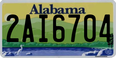 AL license plate 2AI6704