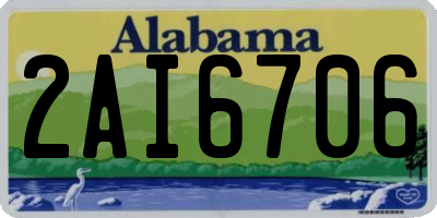 AL license plate 2AI6706