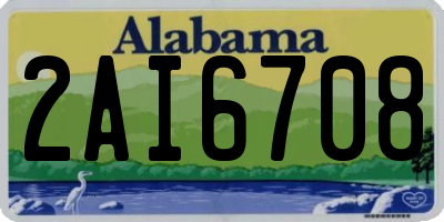 AL license plate 2AI6708
