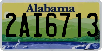 AL license plate 2AI6713