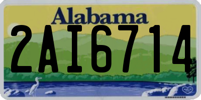 AL license plate 2AI6714