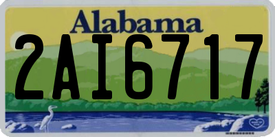AL license plate 2AI6717
