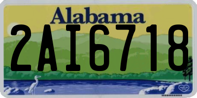 AL license plate 2AI6718