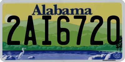 AL license plate 2AI6720