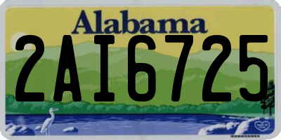 AL license plate 2AI6725