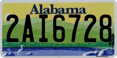 AL license plate 2AI6728