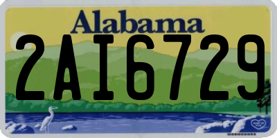 AL license plate 2AI6729
