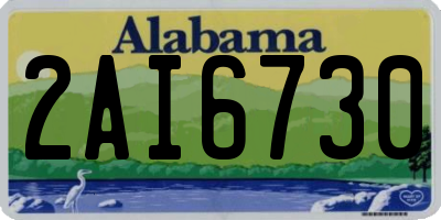 AL license plate 2AI6730