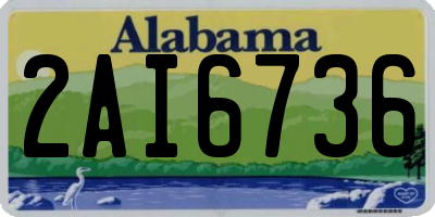 AL license plate 2AI6736