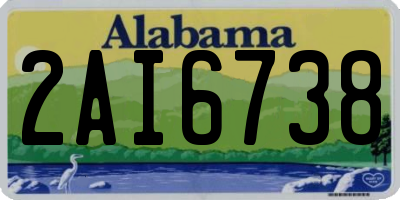 AL license plate 2AI6738