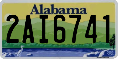 AL license plate 2AI6741
