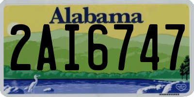 AL license plate 2AI6747