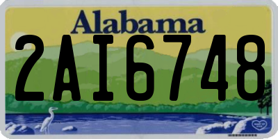 AL license plate 2AI6748