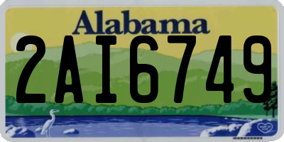 AL license plate 2AI6749