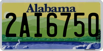AL license plate 2AI6750