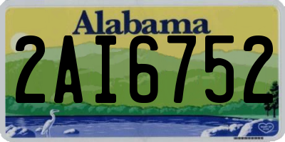 AL license plate 2AI6752