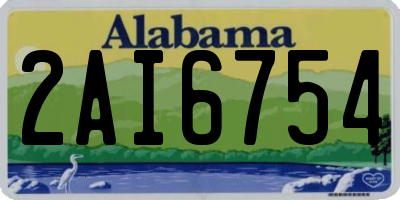 AL license plate 2AI6754