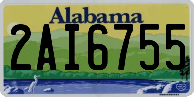 AL license plate 2AI6755