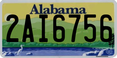 AL license plate 2AI6756