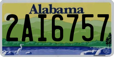 AL license plate 2AI6757