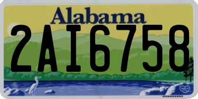 AL license plate 2AI6758