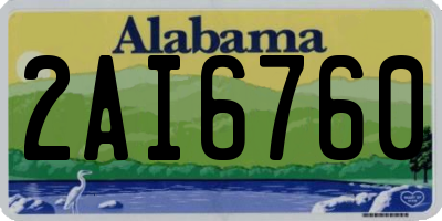 AL license plate 2AI6760