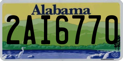 AL license plate 2AI6770