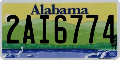 AL license plate 2AI6774