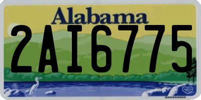 AL license plate 2AI6775