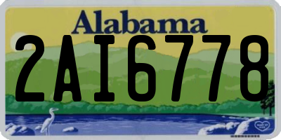 AL license plate 2AI6778