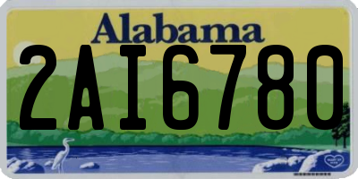 AL license plate 2AI6780