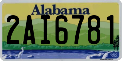 AL license plate 2AI6781