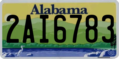 AL license plate 2AI6783
