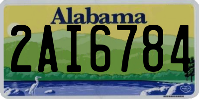 AL license plate 2AI6784