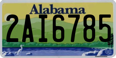 AL license plate 2AI6785