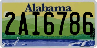AL license plate 2AI6786