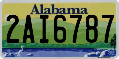 AL license plate 2AI6787