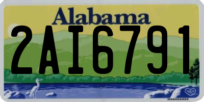 AL license plate 2AI6791