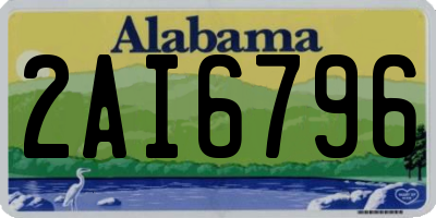 AL license plate 2AI6796